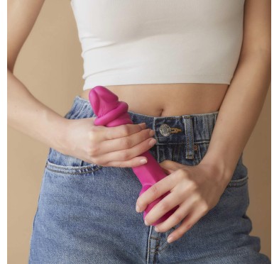 Realistyczne dildo sliding skin fushia s